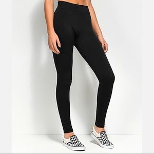 Seamless Fleece Lined Black Leggings